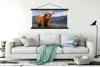 MuchoWow® Textilposter Schottisches Hochlandrind - Berg - Produktbild-Vorschau 3