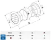 Griglia di ventilazione marrone per un'apertura di 40 mm Anteprima dell’immagine prodotto 3
