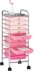 vidaXL Zásuvkový vozík s 10 zásuvkami Ombre Pink Plastic Náhled obrázku produktu 2