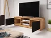 A modern living room with a wooden TV stand and a large television. Náhled obrázku produktu