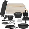 TRMLBE 12-teilig Dutch Oven set mit Holzkiste inkl. Produktbild-Vorschau 1