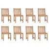 vidaXL Chaises de jardin 8 pcs. Bois massif teck Voir les images du produit 7