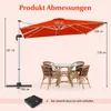 COSTWAY Sonnenschirm Ø300cm, Terrassenschirm mit Kreuzfuß, Produktbild-Vorschau 3