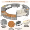 Merax Whirlpool Verkleidung Polyrattan Poolleiter Produktbild-Vorschau 3