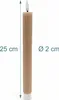 Candele a bastoncino LED Relaxdays, set da 4, A x P 25 x 2 Anteprima dell’immagine prodotto 4