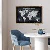 MuchoWow® Poster Weltkarte - Kreidetafel - Weiß 90x60 cm - Produktbild-Vorschau 5