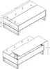 Table basse « Azalea » en noir, MDF, acier - 110 x 35 x 60 Voir les images du produit 6