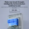 A close-up view of the internal components of a dehumidifier, with text overlays highlighting its features. Produktbild-Vorschau