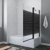 AQUALAVOS Duschwand Badewanne schwarz 70x140x80 cm mit Produktbild-Vorschau 3