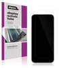 A product package for screen protectors is shown next to a smartphone with a screen protector applied. Produktbild-Vorschau