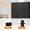 Schubkastenkommode Kommode Stoff 8 Schubladen Sideboard Produktbild-Vorschau 3