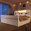 Lit plateforme 180 x 200 cm avec tête de lit intégrant une Voir les images du produit 1