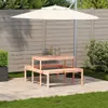 The Living Store Picknicktisch 110x134x75 cm Massivholz Produktbild-Vorschau 4