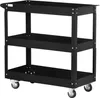 Werkzeugwagen 3-stufig mit 4 Rollen, Stahl, Schwarz, Produktbild-Vorschau 1