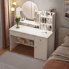Toaletka Z Lustrem Z Szufladami Biała Makijażu Glamour Podgląd zdjęcia produktu 7