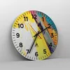 Wanduhr - Rund - Glasuhr - Deadlock Farben dreidimensional Produktbild-Vorschau 4