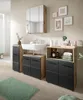 Badezimmer Kommode "Cover" in schwarz matt und Nox Eiche Produktbild-Vorschau 8