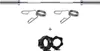 A barbell with two sets of weight collars on a white background. Podgląd zdjęcia produktu