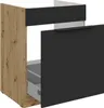 Dolní skříňka na dřez LUNARA - šířka 60 cm, černá / dub Náhled obrázku produktu 2