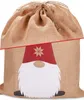 A close-up of a Christmas sack with a gnome design. Anteprima dell’immagine prodotto