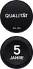 Two circular badges, one above the other, both on a black background. The top badge has white text 'QUALITÄT' and 'AM.PM'. The bottom badge has white text '5 JAHRE' and text in multiple languages around the edge. Produktbild-Vorschau