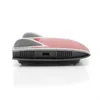 A side view of a red and gray router with fins, on a white background. Produktbild-Vorschau