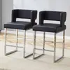 Lot de 2 tabourets de bar, style nordique, carrés, Voir les images du produit 9