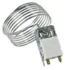 A thermostat with a coiled wire and a white control box, isolated on a white background. Produktbild-Vorschau