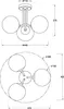 Deckenleuchte Metall und Glas Moonlight Brass 3 Strahler Produktbild-Vorschau 8