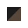 A square divided diagonally into black and brown. Voir les images du produit