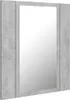 vidaXL Armoire à miroir de salle de bain LED gris béton Voir les images du produit 9
