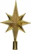 Christbaumspitze Stern 25cm Kunststoff, hellgold Produktbild-Vorschau 4