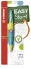 The image shows a STABILO EASYergo 1.4 mechanical pencil in its retail packaging. The packaging is red and white with green and blue accents, featuring graphics and text related to the product's features. Anteprima dell’immagine prodotto