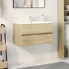 VidaXL 849637, Dąb, Drewno, 800 mm, 385 mm, 450 mm, 1 szt. Podgląd zdjęcia produktu 2