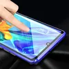 A close-up shot of a smartphone with a blue protective case, showing a finger interacting with the screen. Produktbild-Vorschau
