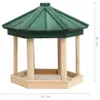 vidaXL Vogelfutterhaus Achteck Tanne Massivholz 33x30 cm Produktbild-Vorschau 5