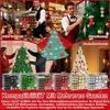 A collage of images showing Christmas tree decorations, families decorating trees, and product packaging. Voir les images du produit