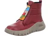 A single red boot with multicolor geometric accents on a white background. Produktbild-Vorschau