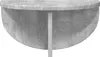 A gray, semi-circular shelf with a vertical support. Produktbild-Vorschau