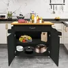 A kitchen cart with various kitchen items on display, set in a kitchen environment. Voir les images du produit