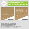 hanSe® Marken Sonnensegel 100% Polyester Rechteck 3x5 m Produktbild-Vorschau 3