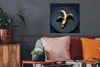 MuchoWow® Poster Goldene Banane auf dunklem Hintergrund Produktbild-Vorschau 2