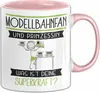 Modellbahnfan Und Prinzessin Tasse Geschenk Für Eine Produktbild-Vorschau 1