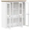 vidaXL Armoire vitrine avec portes vitrées BODO blanc et Voir les images du produit 4