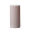 LED Stumpenkerze MIA - Echtwachs - realistische 3D Flamme - H: 20cm - D: 10cm - altrosa Produktbild-Vorschau