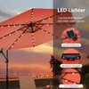 COSTWAY ombrellone φ300cm, ombrellone a sbalzo con 32 LED Anteprima dell’immagine prodotto 4