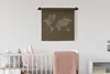 MuchoWow® Wandteppich Wandbehang Weltkarte - Zeitung - Produktbild-Vorschau 1