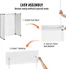 An instructional diagram showing the assembly steps for a portable trade show counter. Náhľad obrázku produktu