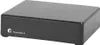 A black Pro-Ject Record Box E phono preamplifier is shown against a white background. Produktbild-Vorschau