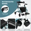 COSTWAY 2in1 Fauteuil roulant & déambulateur pliable & Voir les images du produit 7